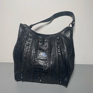 Baby Phat Rare Y2k Black Studded Hobo Bag